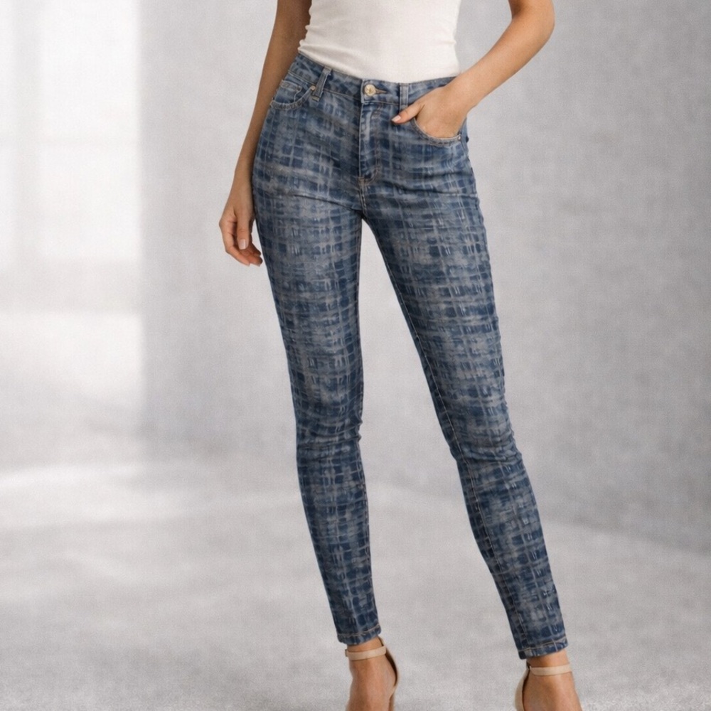 CAbi Patterned Skinny Jeans